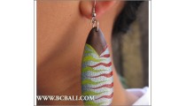 Painted Fashion Earring Woods Bali